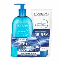 BIODERMA. PACK ATODERM GEL DUCHA 500ML + CREMA HIDRATANTE 200 ML (CN 000622)